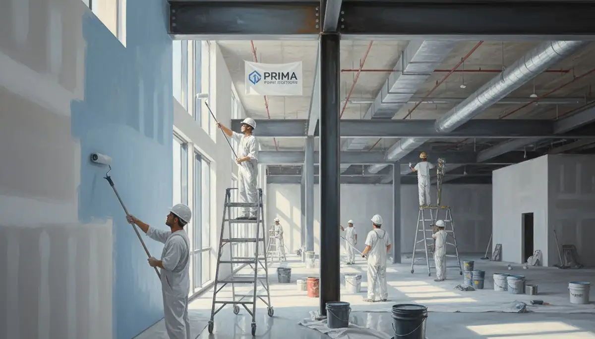 Sacramento commercial painting contractors applying durable exterior coatings on a business property