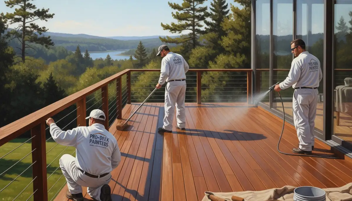 Sacramento, CA deck painting service applying durable protective finish to outdoor wood surfaces