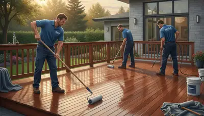 Deck sealing service in Sacramento, CA protects wood from sun and dry heat