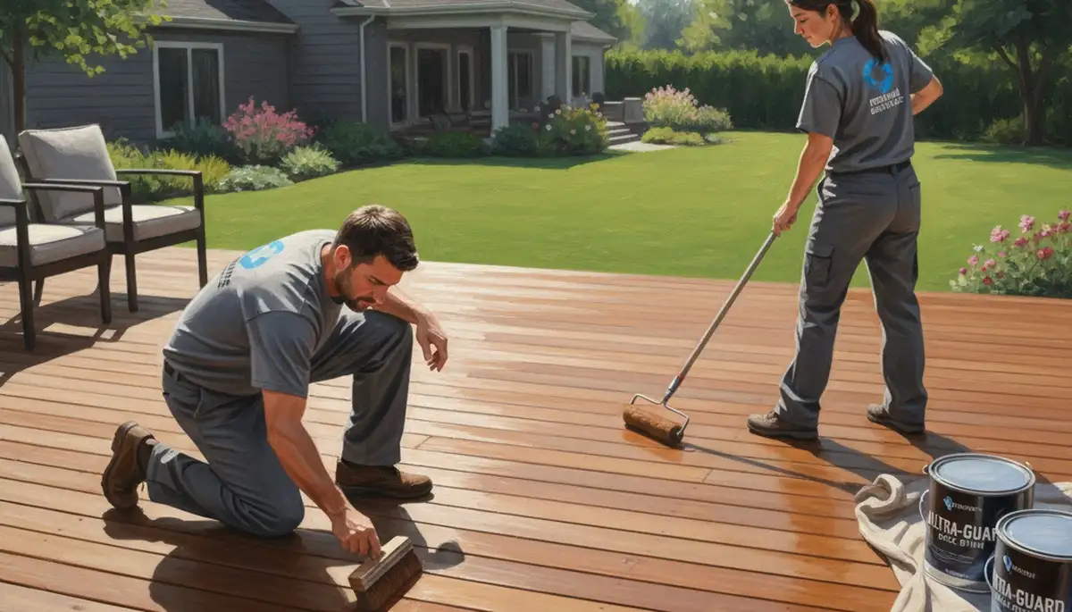 Sacramento, CA deck staining by professional painters for wood protection and improved finish