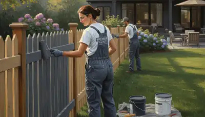 Sacramento, CA fence painting service by Sacramento Paint Pros for durable wood fence protection